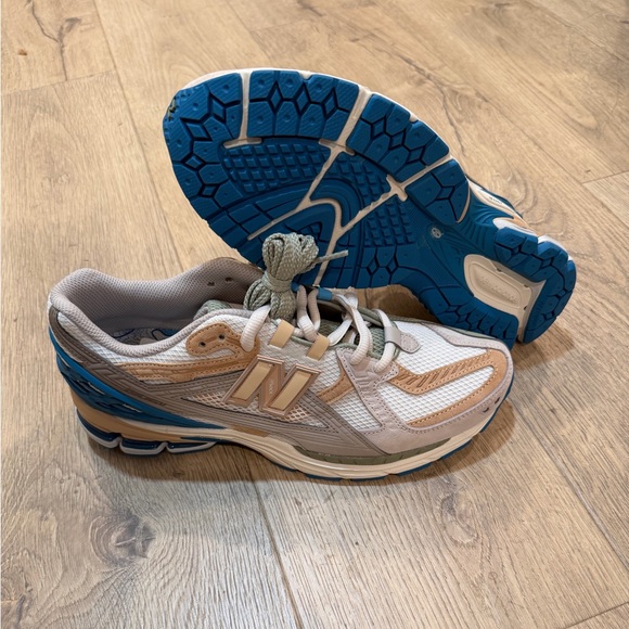 New Balance Other - New Balance White and Blue Athletic Sneakers